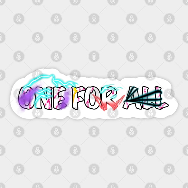 One For All Typography Sticker by Uzzi Watson